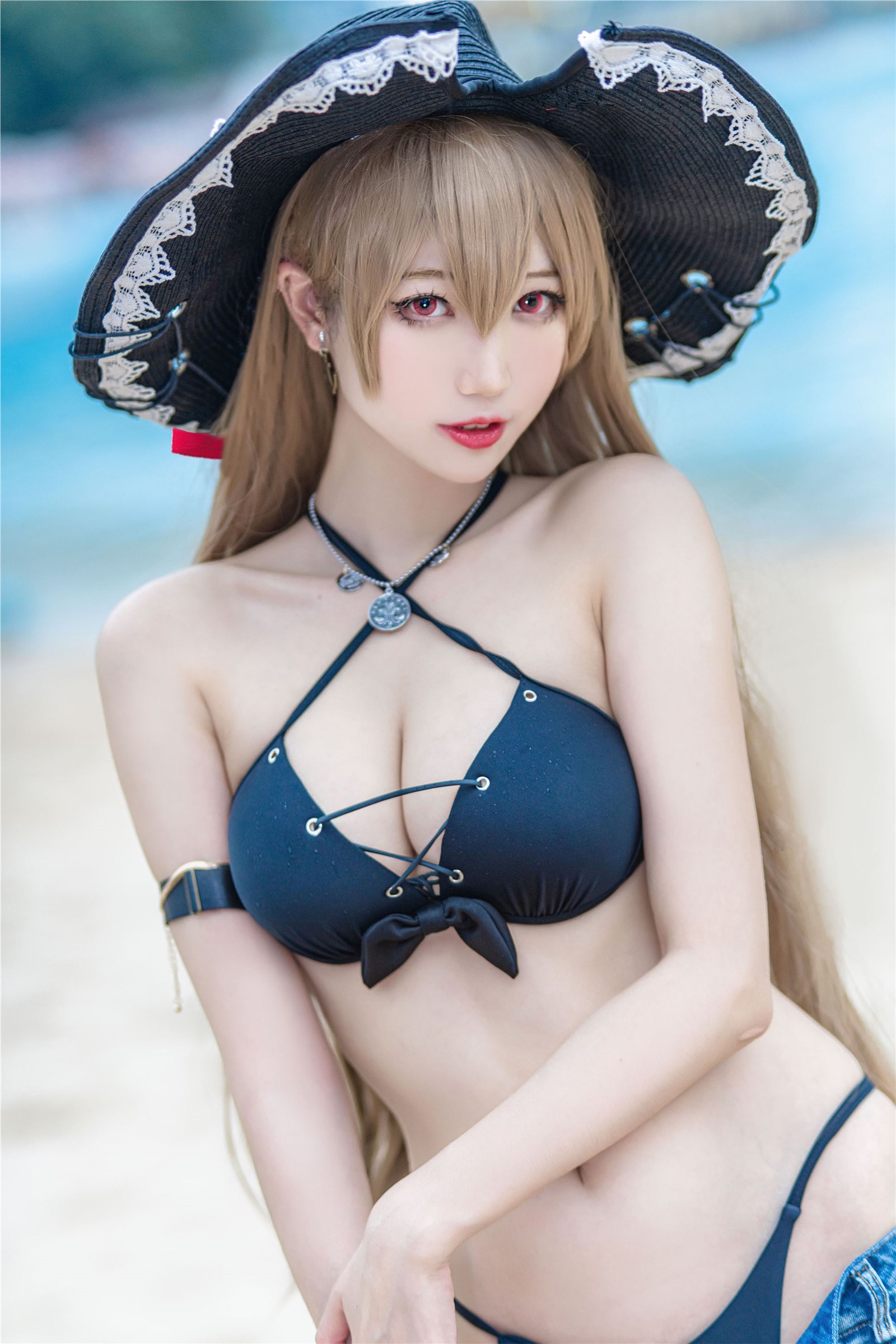 Zhou Ji is a cute rabbit No.002 Jean bar swimsuit(25)